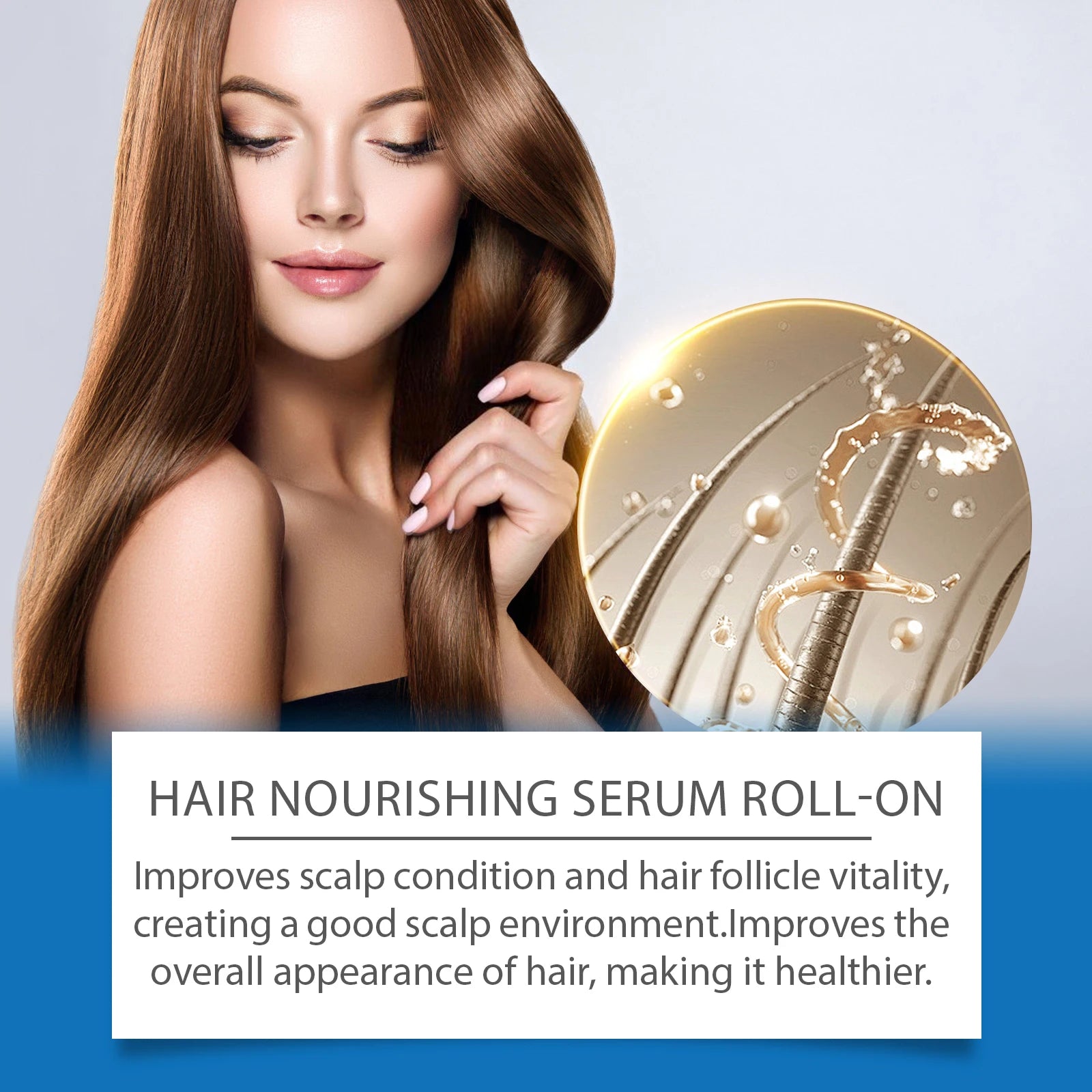 Ginger Hair Growth Oil Nourishing Strengthening Hair Roots Scalp Treatment Hair Loss Serum Moisturizing Hair Care Essence Roller